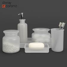 Pharmacy Frosted Glass Bath Accessories