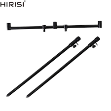 Hirisi New Carp Fishing Rod Pod Set 2pcs Fishing Bank Sticks With 1pcs Fishing Buzz Bar Black Color Review Carp Fishing Rods Carp Fishing Fishing Rod