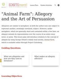 Animal Farm Lesson Plans Worksheets Lesson Planet