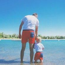 the trophy dad man swimming dads swim shorts