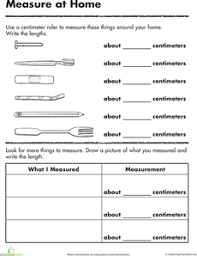 Measurement Practice Centimeters Worksheet Education Com Math Measurement Measurement Worksheets Eureka Math