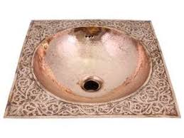 copper sink moroccan copper bathroom