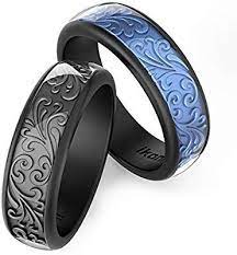 Ikonfitness Silicone Wedding Ring Two Piece Rubber Wedding Ring With Unique Embossed Pattern Rubber Rings Wedding Silicone Wedding Band Silicone Wedding Rings