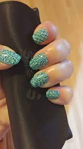 Double Stamped Glow In The Dark Acrylic Nails Sport Length Dark Acrylic Nails Acrylic Nails Nails