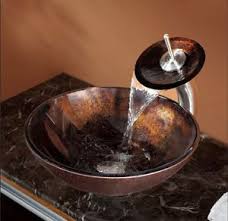 pluto glass vessel bathroom sink/faucet
