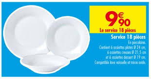 Check spelling or type a new query. Carrefour Service Vaisselle Porcelaine 18 Pieces A 9 90