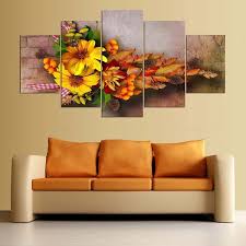 Flowers Printed Split Canvas Wall Art Paintings Wall Art Painting Canvas Wall Art Canvas Painting