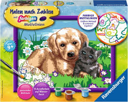Körperlich und geistig beeinträchtigt, es kann kaum sprechen. Ravensburger Malen Nach Zahlen Hund Und Katze Playpolis