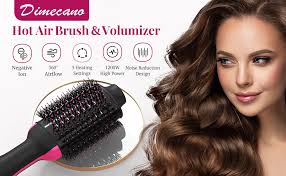 Amazon.com : Dimecano Hair Dryer Brush, 4 in 1 One Step Hair Dryer and  Styler Volumizer, Professional Hot Air Brush with Negative Ion Anti-frizz  Blowout for Drying, Straightening, Salon, Black Pink :