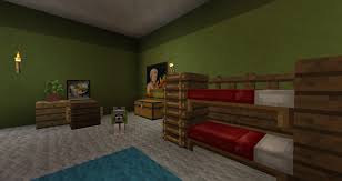 A simple minecraft bunk bed with trapdoors and wooden planks as the frame. Minecraft How To Create A Bunk Bed 9 Steps Instructables