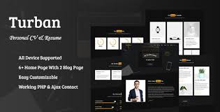 Build a personal website with a single click. Turban Personal Cv And Resume By Themectg Themeforest