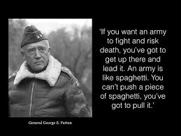 General George S Patton Reflections On Leadership And Spaghetti Simile Inspirational Military Quotes Warrior Quotes Military Quotes
