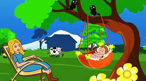 Rock A Bye Baby Nursery Rhymes With Lyrics Lullabies For Babies Youtube