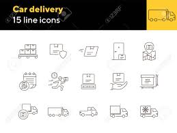 If you want a quote, fill out the form and we will contact you as. Car Delivery Icons Set Of Line Icons Delivery Report Parcel Insurance Express Delivery Logistics Concept Vector Illustration Can Be Used For Topics Like Transportation Service Shipping Royalty Free Cliparts Vectors And Stock
