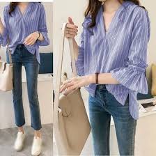 Baju kantor wanita motif garis vertikal modern. Jual Produk Best Model Baju Motif Garis Termurah Dan Terlengkap Juni 2021 Bukalapak