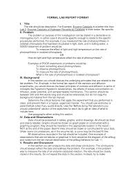 Formal Lab Report Format Example 326943 Png 1275 1650 Lab Report Template Lab Report Report Writing Skills