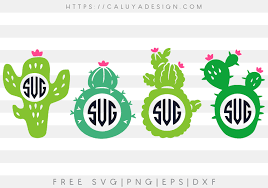 Download Free Cactus Monogram Svg Png Eps Dxf By Caluya Design
