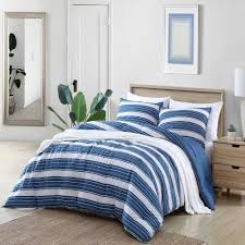 Nautica rewards and returning customers. Nautica Vintage Crew 3 Piece Blue Striped Cotton Full Queen Comforter Set Ushsa51169217 The Home Depot