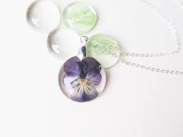 Birth Month Flower Necklace Real Flower Birth Month Resin Pendant Pressed Flower Jewelry Botanical Resin Pendant Violet Encase With Images Botanical Jewelry Silver Necklace Designs Casting Jewelry