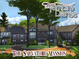 Akisima Sims Blog The Vampire Diaries Salvatore Mansion Sims 4 Downloads Sims Sims House Sims 4