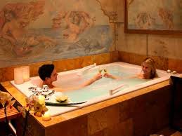 An overflow system with flanges keeps water from exiting the tub. Two Person Bathtubs Get The U Me Time With Your Other Half Why Leisure Concepts Is The Right Place For Buyin Bath Tub For Two Jacuzzi Tub Bathroom Big Tub