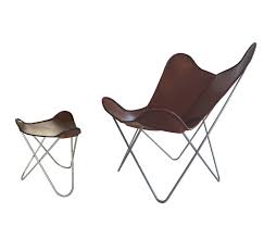 Gently used, vintage, and antique chair & ottoman sets. Hardoy Butterfly Chair Original Leather Coffee Brown With Ottoman Architonic