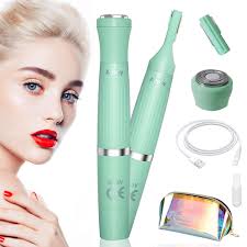 Facial threading hair remover machine. Buy Eyebrow Trimmer And Facial Hair Remover For Women Face 2 In 1 Electric Eyebrow Razor For Women Painless Women Face Shaver For Eyebrows Rechargeable Facial Epilator For Lips Chin Peach Fuzz
