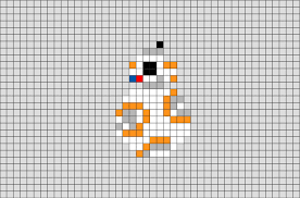 Star Wars Bb 8 Pixel Art Pixel Art Pixel Art Pattern Star Wars Quilt