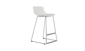 Wholesale pu bar stools bar chair modern with black metal leg. Carl Bar Stool White Chrome Legs Dining Barstools Cuchi