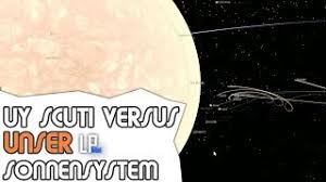 Sun compared to uy scuti: Der Grosste Stern Uy Scuti Versus Unser Sonnensystem Youtube