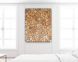 Wood Wall Art A Set Of Twin 2 Panles Tree Rounds Decor Etsy Reclaimed Wood Wall Art Wood Wall Sculpture Wooden Wall Art