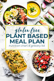 Plant Based Foods Meal Plan And Grocery Shopping List Gluten Free Plant Based Plant Based Meal Planning Meal Planning