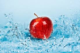 Find the perfect sliced red apple stock photo. Fresh Water Splash On Red Apple Stock Image Colourbox