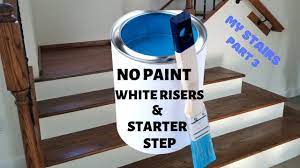 Thick model# 016171409 cap a tread glazed oak / soft oak glazed 94 in. No Paint White Stair Risers Starter Step My Secret Stair Riser Material Revealed Wooden Stairs Youtube