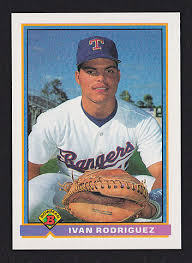 1991 ivan rodriguez topps traded tiffany rc #101t. 1991 Bowman Ivan Rodriguez 272 2 Card Lot Baseball Cards