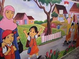 Dapatkan gambar lukisan dinding 3 dimensi, gambar lukisan dinding cafe, gambar lukisan contoh lukisan dinding sekolah tk. Lukisan Dinding Sekolah Tk Islami Cikimm Com