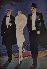 Formal trends featuring suits, dress shirts & accessories. Jazz Age Tuxedo 1920s