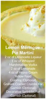 Lemon Meringue Pie Martini Recipe Meringue Pie Lemon Meringue Pie Vanilla Milkshake
