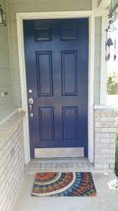Picking a color for your front door can be tough. Sherwin Williams Sw9177 Salty Dog Love How It Turned Out Now I Need To Make A Pretty Wreath For The Front Doo Painted Front Doors Front Door Front Door Colors