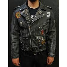 Fsla Snake Oil Custom Biker Leather Jacket Leather Jacket Patches Spiked Leather Jacket Leather Jacket