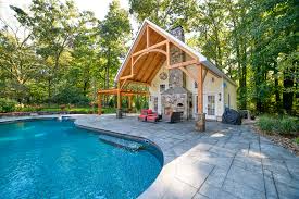 There's a deck leading to the swimming pool as. Pool Houses For Sale Pa Nj Ny Free Quote Homestead Structures