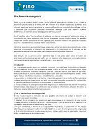 Con simulacros estudiantes se preparan para reaccionar a emergencias naturales. Simulacro De Emergencia Fiso