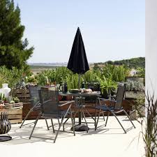 Wilko Round Patio Set Black 6pc Wilko