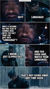 What are some nicknames that tony stark called the other avengers/characters in all of his movies? And For Gosh Sake Watch Your Language Scattered Quotes