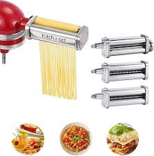 Kitchenaid premium stand mixer with food processor attachment. Buy Pasta Attachment For Kitchenaid Stand Mixers With Cleaning Brush Pasta Maker Attachment For Kitchenaid 3 Piece Set Including Pasta Sheet Roller Fettuccine Cutter Spaghetti Cutter Online In Hong Kong B08d6sgv2g
