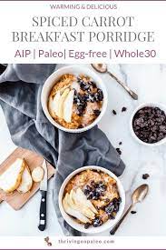 Spiced Carrot Aip Breakfast Porridge Paleo Whole30 Aip Thriving On Paleo Recipe Aip Breakfast Breakfast Porridge Spiced Carrots