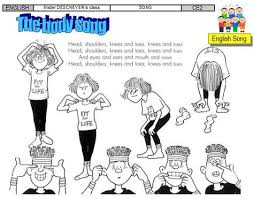 Head Shoulders Knees And Toes Body Song English Lessons Preschool Songs Shoulder