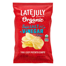 Boil sliced potato wedges in white vinegar and salted water until soft, then smash them gently (smashed means for surface area, and more surface area means shower the home fries with kosher salt and a splash of white vinegar. Save On Late July Thin Crispy Potato Chips Sea Salt Vinegar Vibes Organic Order Online Delivery Giant