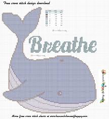 If you are looking for an original symbolic marine embroidery design, do not miss this stylish whale cross stitch pattern. Hancock S House Of Happy Creature Comforts Breathe Free Whale Cross Stitch Pattern