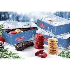 We love the classic snowy landscape design on the lid for extra holiday cheer, but you can choose from festive pinecones, a snowman, and more! Costo Tis The Season Gift Baskets Jewelry Electronics And More Plus Holiday Cookie Trays At Your Local Costco Milled